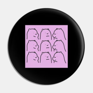 Three pink bears (six) Pin