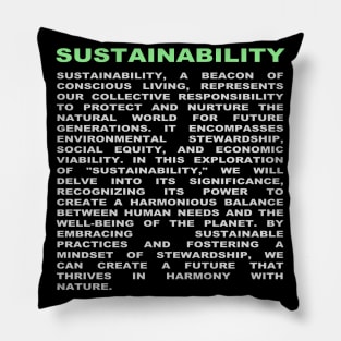 sustainability Pillow