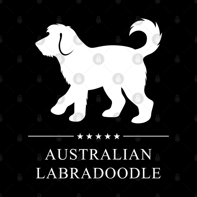 Australian Labradoodle White Silhouette by millersye