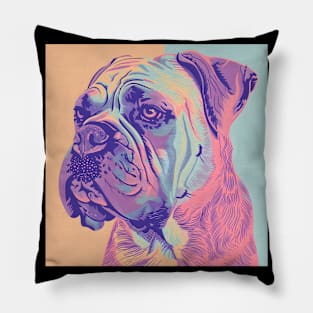 Bullmastiff in 80's Pillow