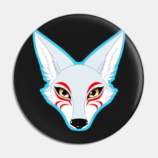 Silver Kitsune Pin