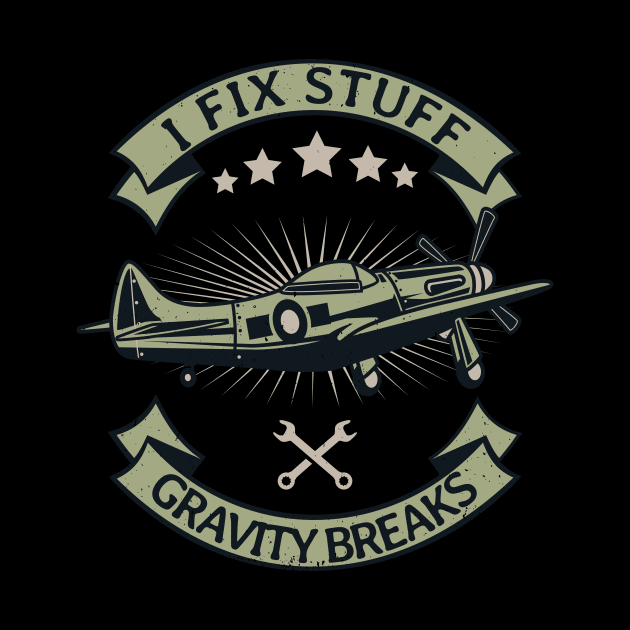 Aircraft Mechanic Airplane Technician by Foxxy Merch