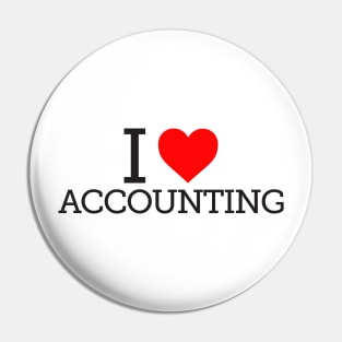 I Love Accounting Pin