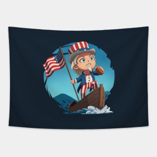 Uncle Sam Cartoon Tapestry