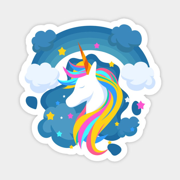 Midnight Unicorn Magnet by SJAdventures