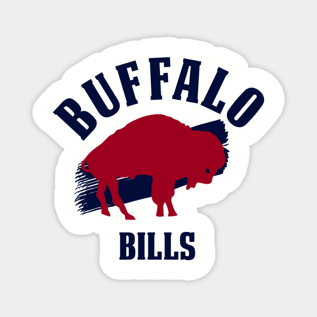 buffalo bills brush Magnet by Collage Collective Berlin