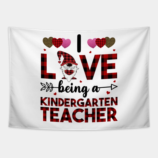 I Love Being A Kindergarten Teacher Tapestry by DragonTees