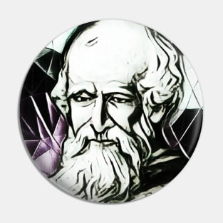 Archimedes Black and White Portrait | Archimedes Artwork 3 Pin