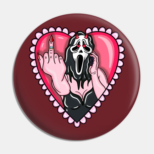 Fuck Love Pin by BreezyArtCollections 