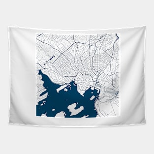 Kopie von Kopie von Kopie von Kopie von Kopie von Kopie von Kopie von Kopie von Kopie von Kopie von Kopie von Kopie von Kopie von Kopie von Kopie von Kopie von Lisbon map city map poster - modern gift with city map in dark blue Tapestry