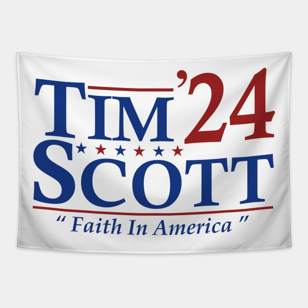 Tim Scott For President 2024 Tapestry by AnKa Art