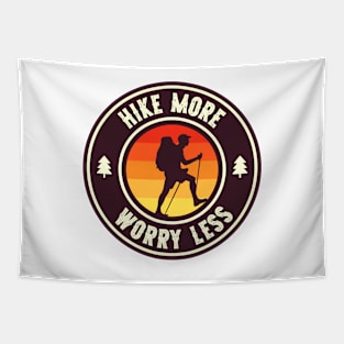 Hike More Worry Less Mountain Trails Hiking Tapestry