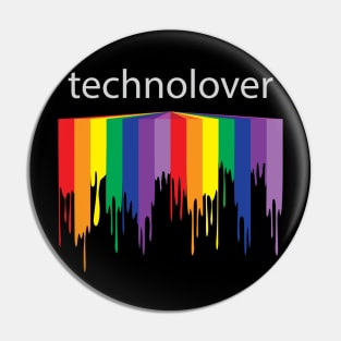 Technolover Rainbow Paint Drip Pin