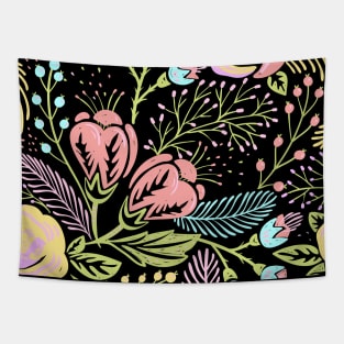 Flowers & Leaf Pattern Tapestry