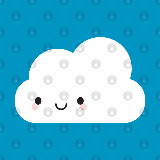 Happy Kawaii Cloud by marcelinesmith