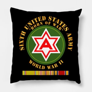 6th United States Army - WWII w PAC SVC Pillow