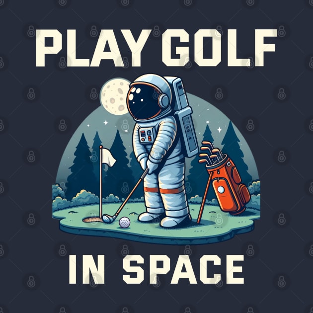 Playing golf in Space by mirailecs