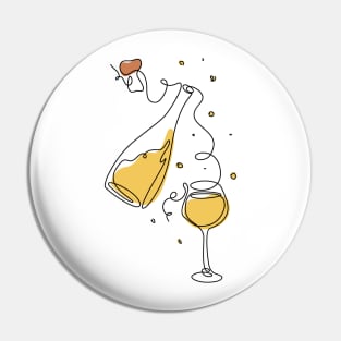 Line art style illustration of alcoholic drink Pin