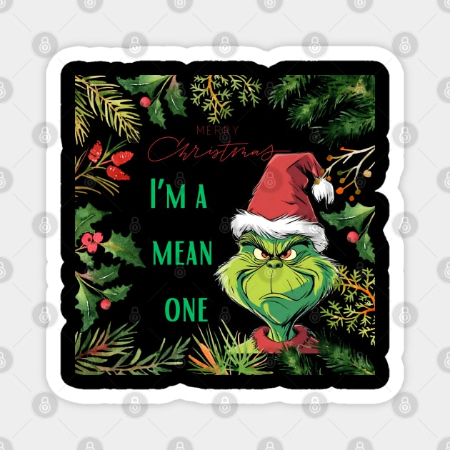 Merry Christmas mr grinch Magnet by blaurensharp00@gmail.com