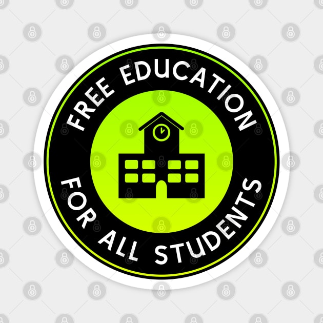 Free Education For All Students - Free College Magnet by Football from the Left