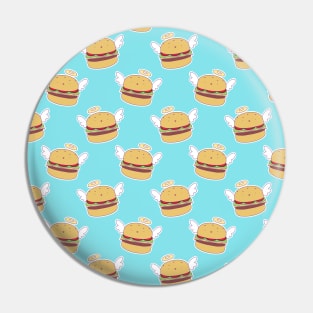 Angel Burger Pattern Pin