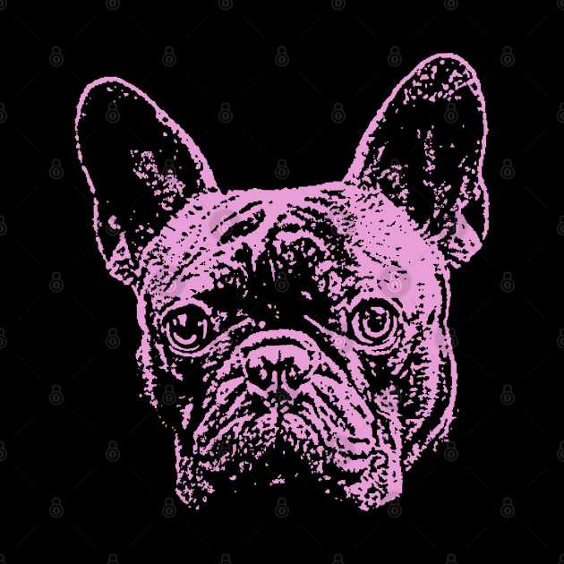 Pink French Bulldog by childofthecorn