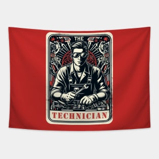 The Technician Magician Handyman Engine Fixer Tarot Card Pun Tapestry