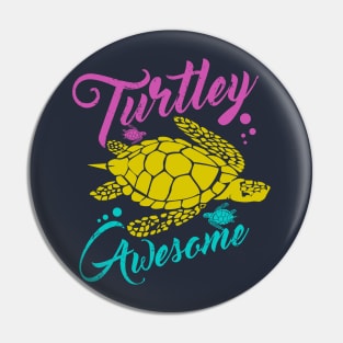 Turtley Awesome | Coral Reef | Save the sea Pin