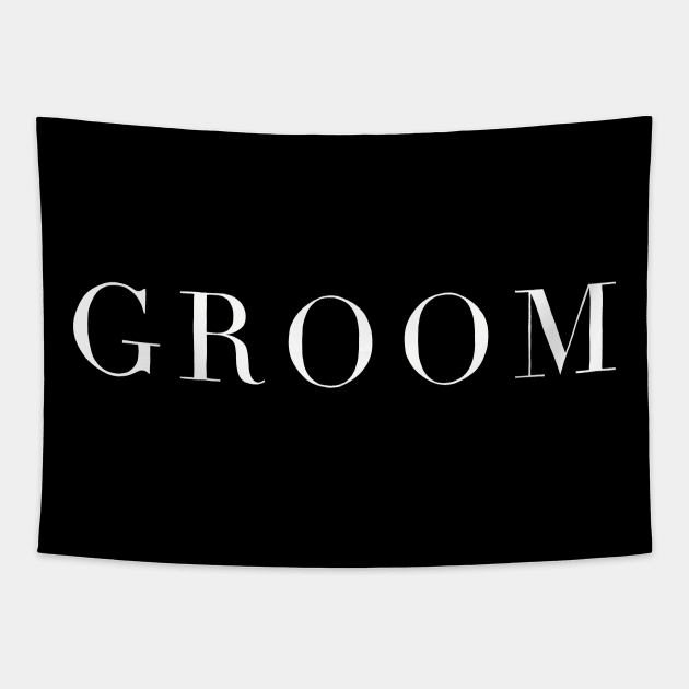 Groom T-Shirt Tapestry by Shelby_Rae_Designs