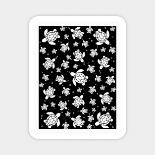 BLACK And White Turtles Magnet