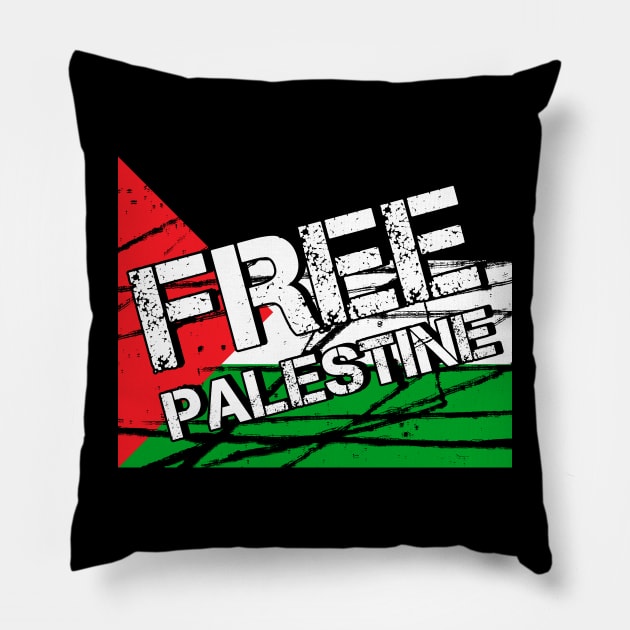 Flag of Palestine Free Palestine Pillow by Scar