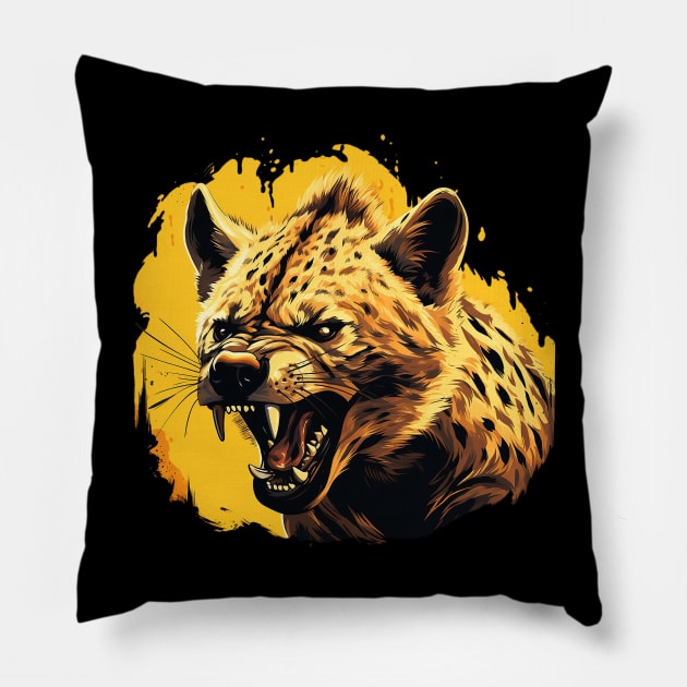 hyena Pillow by piratesnow