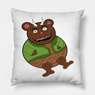 evil demonic teddy bear horror Pillow