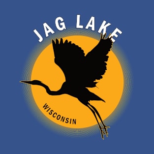 Jag Lake in Wisconsin Heron Sunrise T-Shirt