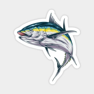 Yellow Blue Tuna Fish Magnet