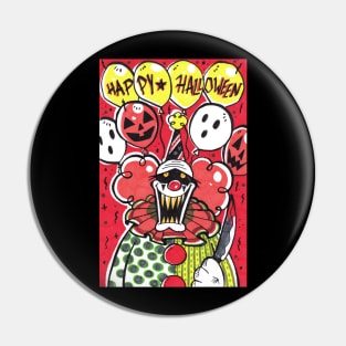 Creepy Halloween Killer Clown Pin