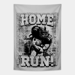 Funny Football Player Scoring Home Run Tapestry