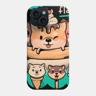 Shiba Inu Flavors - Cute Ice Cream Dog Gift Phone Case