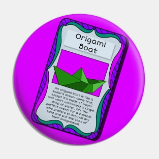 Origami Trading Card - Boat Pin