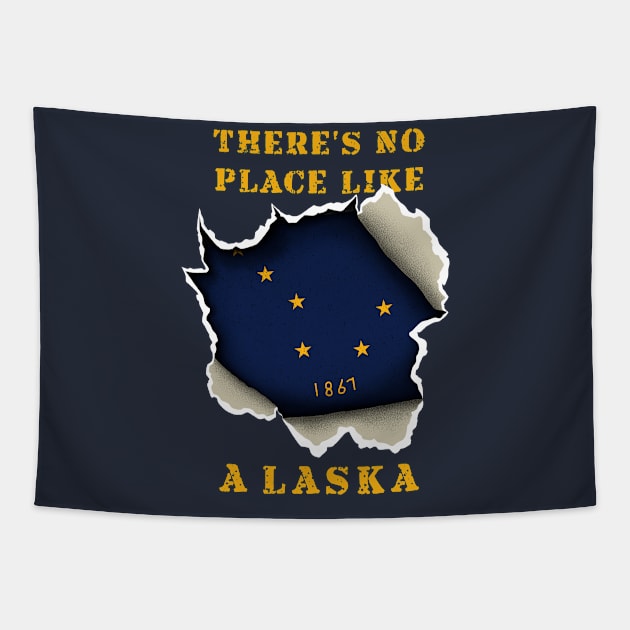 There's No Place Like Alaska Tapestry by Lump Thumb