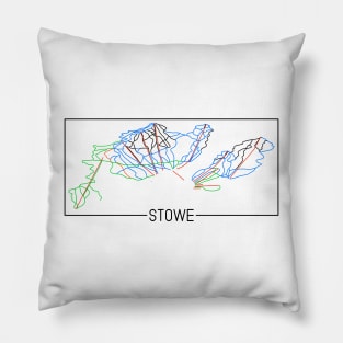 Stowe Trail Rating Map Pillow