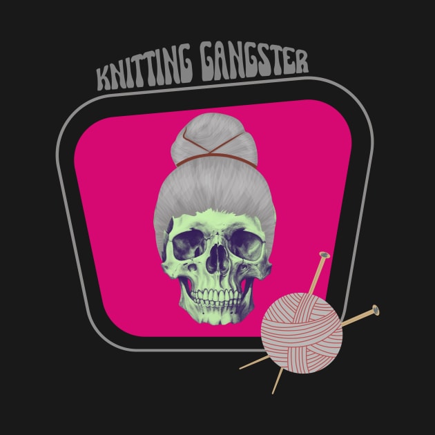 Knitting gangster skull by happygreen