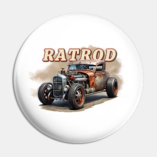 rusty hotrod car Pin