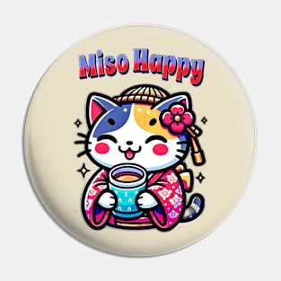 Miso Happy Cat Pin