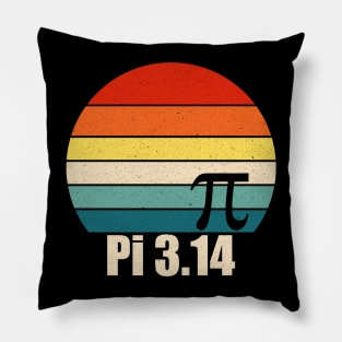 Pi Retro Sunset Pillow