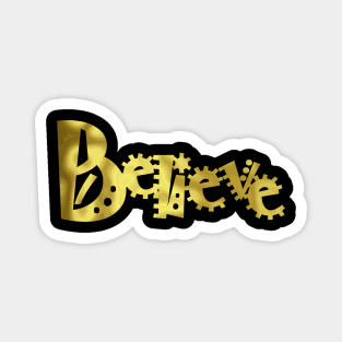 Believe Gold Magnet