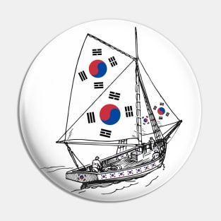 Support South Korea Korean Ship - Sailor Team of South Korea Pride Pin