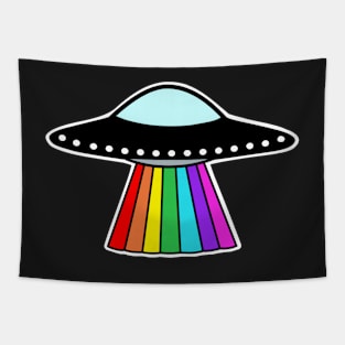 UFO Rainbow LGBT Pansexual Tapestry