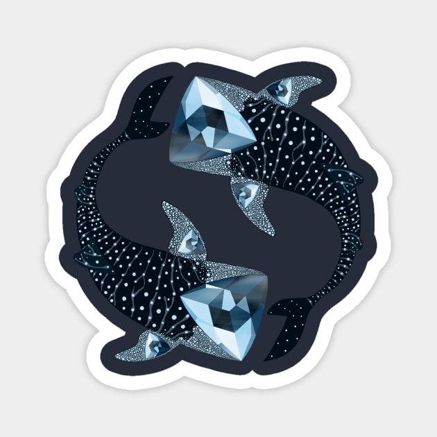 Whale Shark - Cornerupine Magnet by Aline Eg