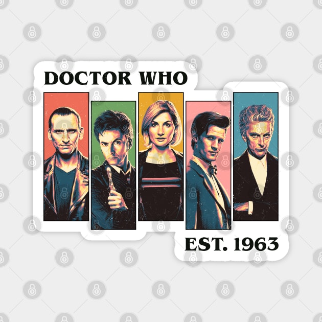 Doctor Who Est 1963 Classic Retro Magnet by OrcaDeep